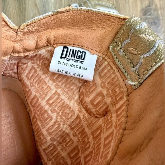 Dingo Primrose Ankle Boot Gold Womens Size 8.5 NWT - Picture 6 of 7